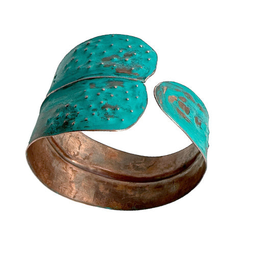 Form-folding Turquoise Copper Cuff