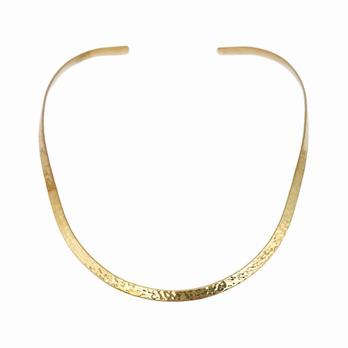 Basic U Gold Hammered Slider/ Chokers