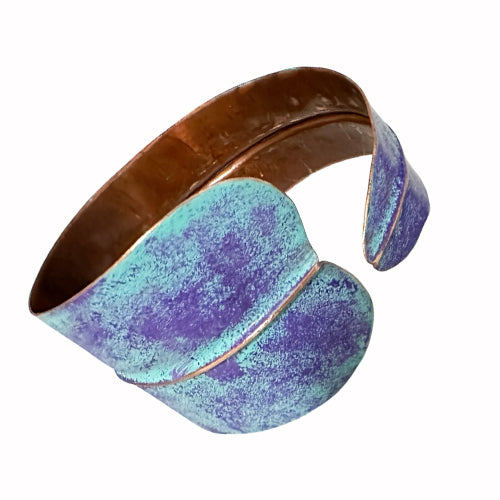 Folding Verdigri Purple copper bracelet