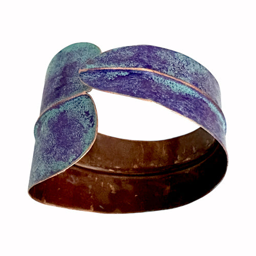 Folding Verdigri Purple copper bracelet